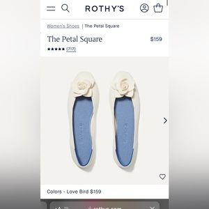 Brand New Rothy’s Cream The Petal Square NWT